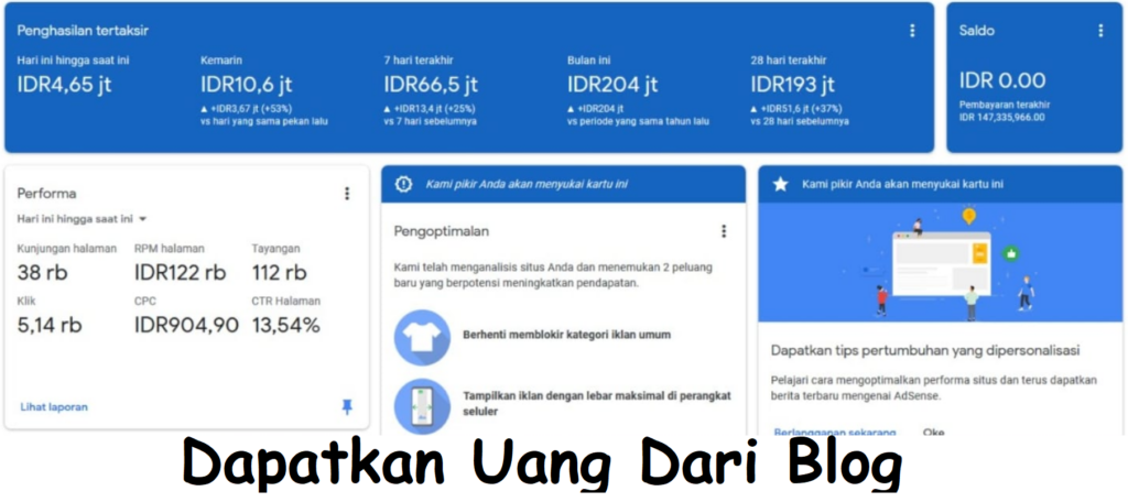 5. Dapatkan Uang Dari Blog