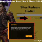 100 Kode Redeem Free Fire 6 Maret 2023 Max Garena