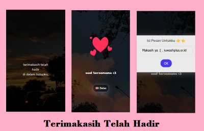 6. Terimakasih Telah Hadir Script HTML Bucin Terimakasih Telah Hadir