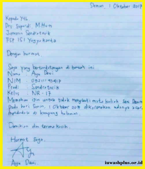 Beberapa Contoh Surat Izin Sakit Mahasiswa Contoh Surat Izin Tidak Masuk Kuliah untuk Mahasiswa