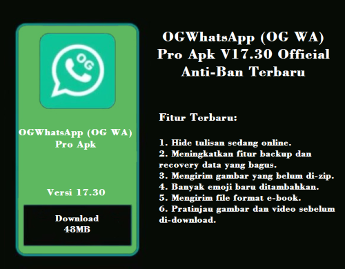 OGWhatsApp (OG WA) Pro Apk V17.30 Official Anti-Ban Terbaru