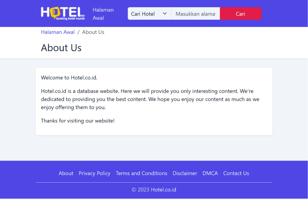 Apa itu Hotel.co.id Apa itu Hotel.co.id