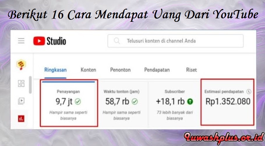 Berikut Cara Mendapat Uang Dari YouTube Berikut Cara Mendapat Uang Dari YouTube