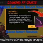 Kode Redeem FF Hari ini Minggu 30 April 2023 Terbaru Masih Aktif