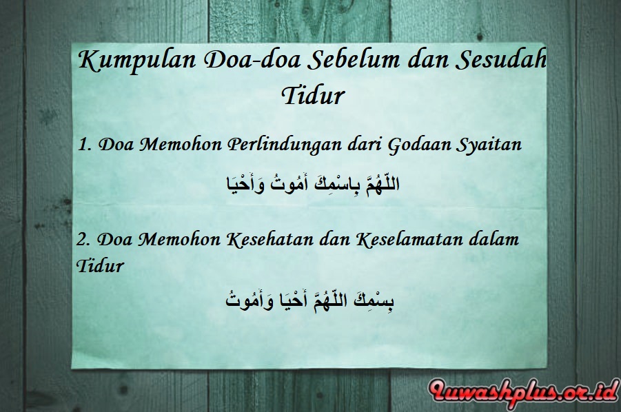 Kumpulan Doa-doa Sebelum dan Sesudah Tidur