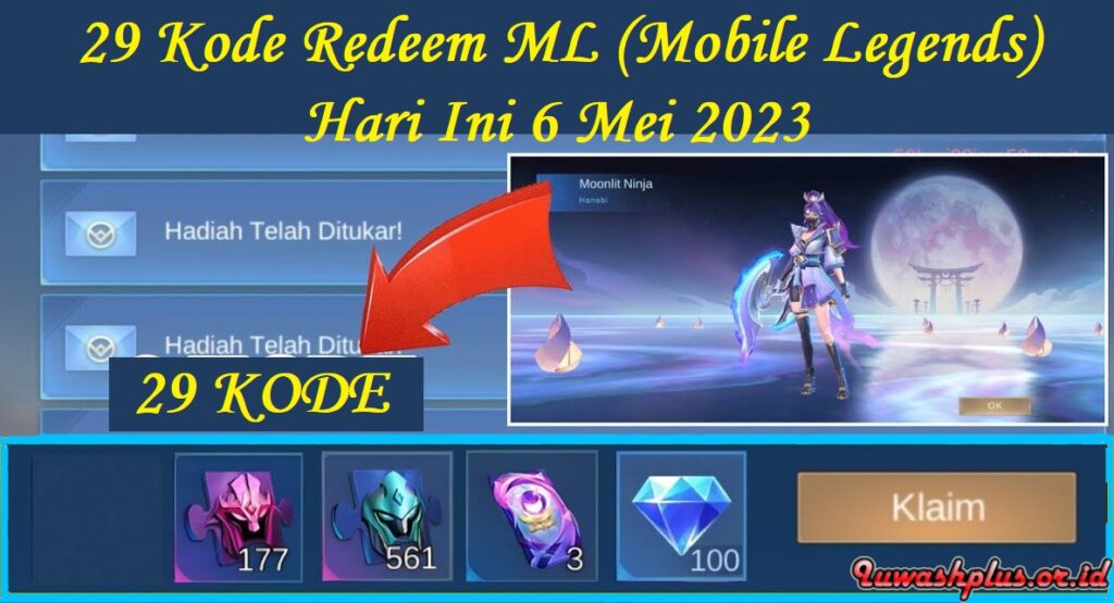 29 Kode Redeem ML (Mobile Legends) Hari Ini 6 Mei 2023