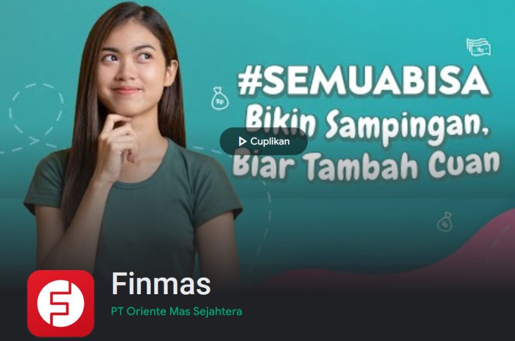 8. Finmas: Pinjaman Cepat Melalui Aplikasi