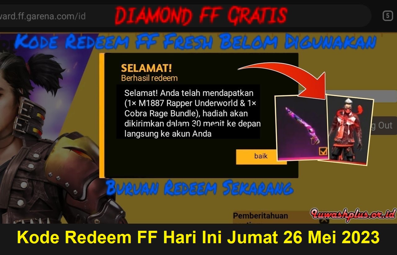 Kode Redeem FF Hari Ini 26 Mei 2023