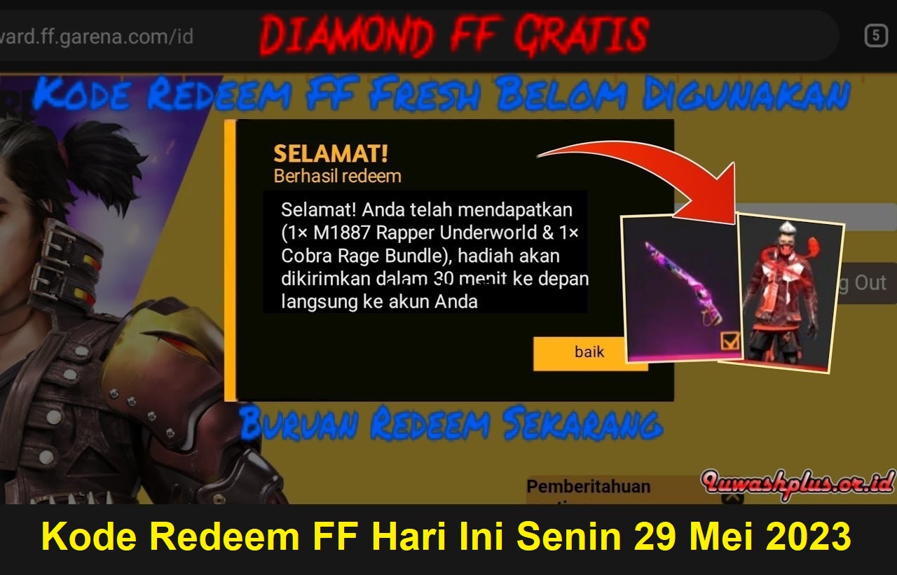 Kode Redeem FF Hari Ini 29 Mei 2023 & Cara Memasukkan Kode
