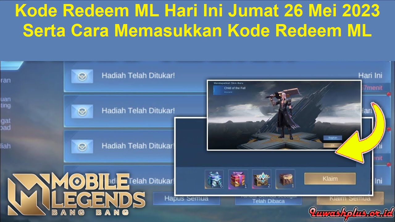 Kode Redeem ML Hari Ini 26 Mei 2023 & Cara Memasukkan Kode