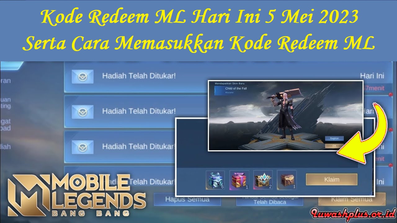 Kode Redeem ML Hari Ini 5 Mei 2023 & Cara Memasukkan Kode