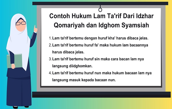 Contoh Hukum Lam Ta'rif Dari Idzhar Qomariyah dan Idghom Syamsiah