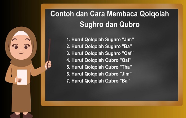 Contoh dan Cara Membaca Qolqolah Sughro dan Qubro