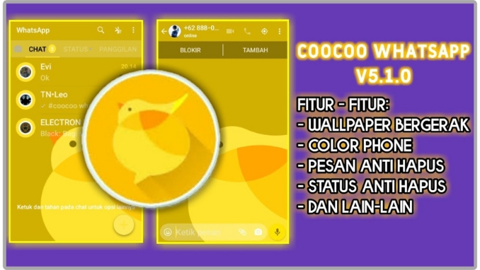 Deretan Fitur Menarik di CooCoo WhatsApp Mod APK Terbaru