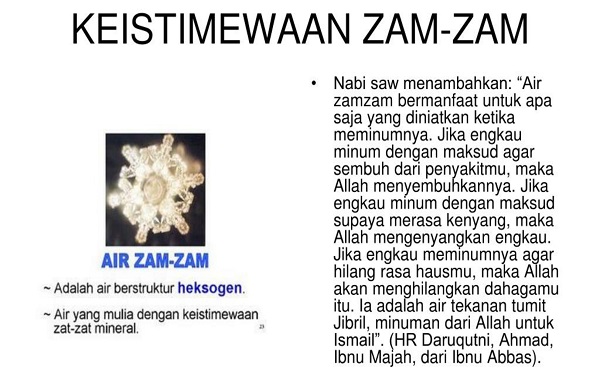 Keistimewaan Air Zam-Zam Keistimewaan Air Zam-Zam