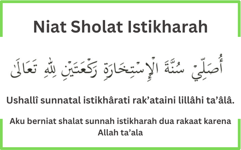 Niat Sholat Istikharah