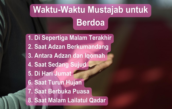 Waktu-Waktu Mustajab untuk Berdoa Waktu-Waktu Mustajab untuk Berdoa