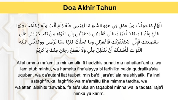 1. Doa untuk Akhir Tahun 1. Doa untuk Akhir Tahun