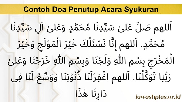 3. Contoh Doa Penutup Acara Syukuran