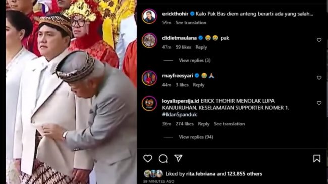 Respons Erick Thohir saat Basuki Iseng