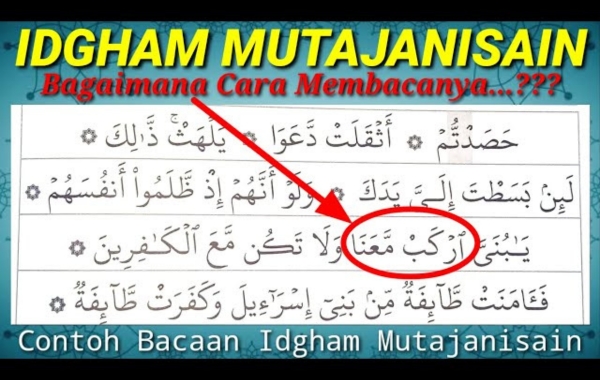 3. Idghom Mutajanisain