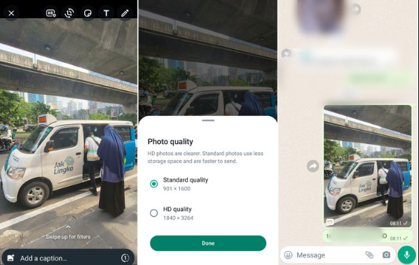 Mengirim Gambar HD di WhatsApp