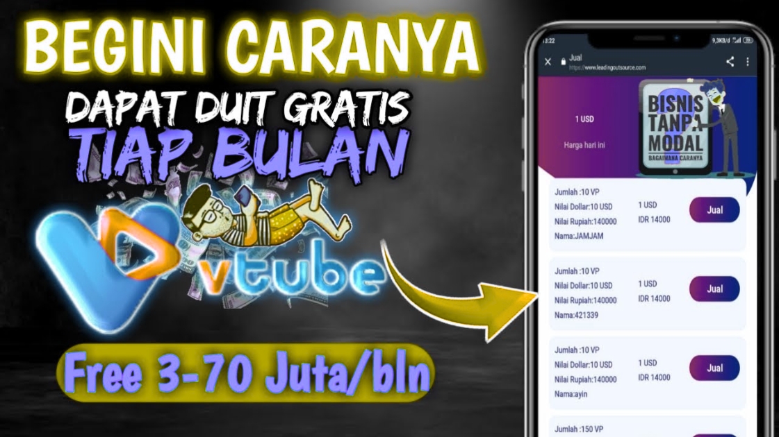 5 Cara Mendapatkan Uang di Vtube dengan Mudah di 2023